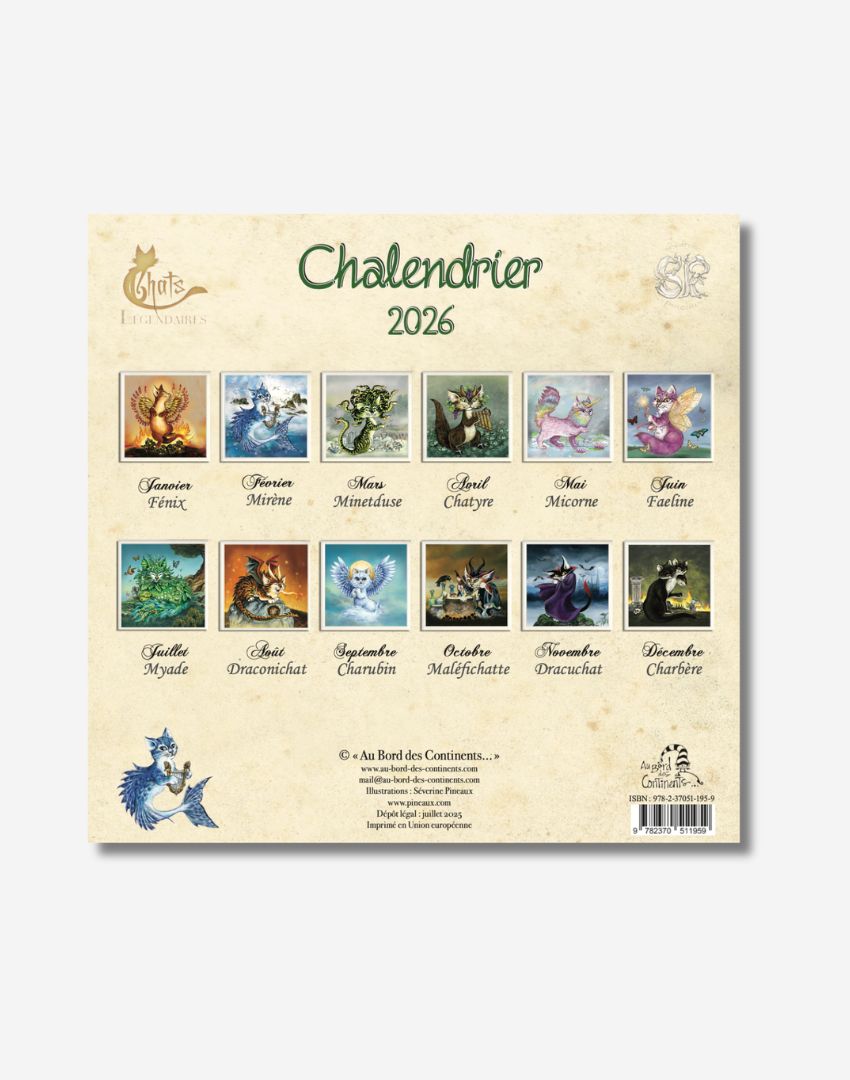 Chalendrier 2026 : Chats Légendaires