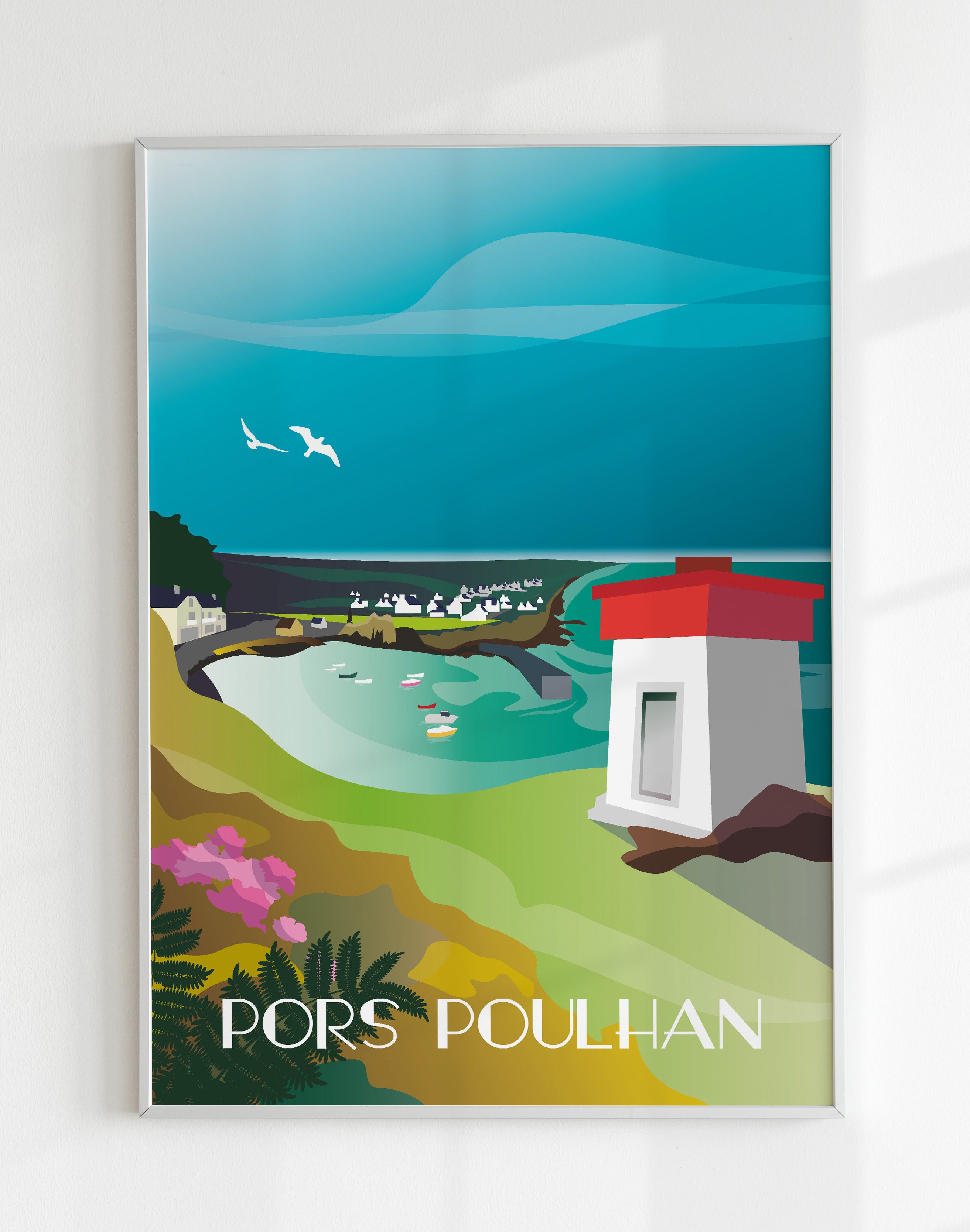 Affiche - Le Petit Port de Pors Poulhan, Plouhinec