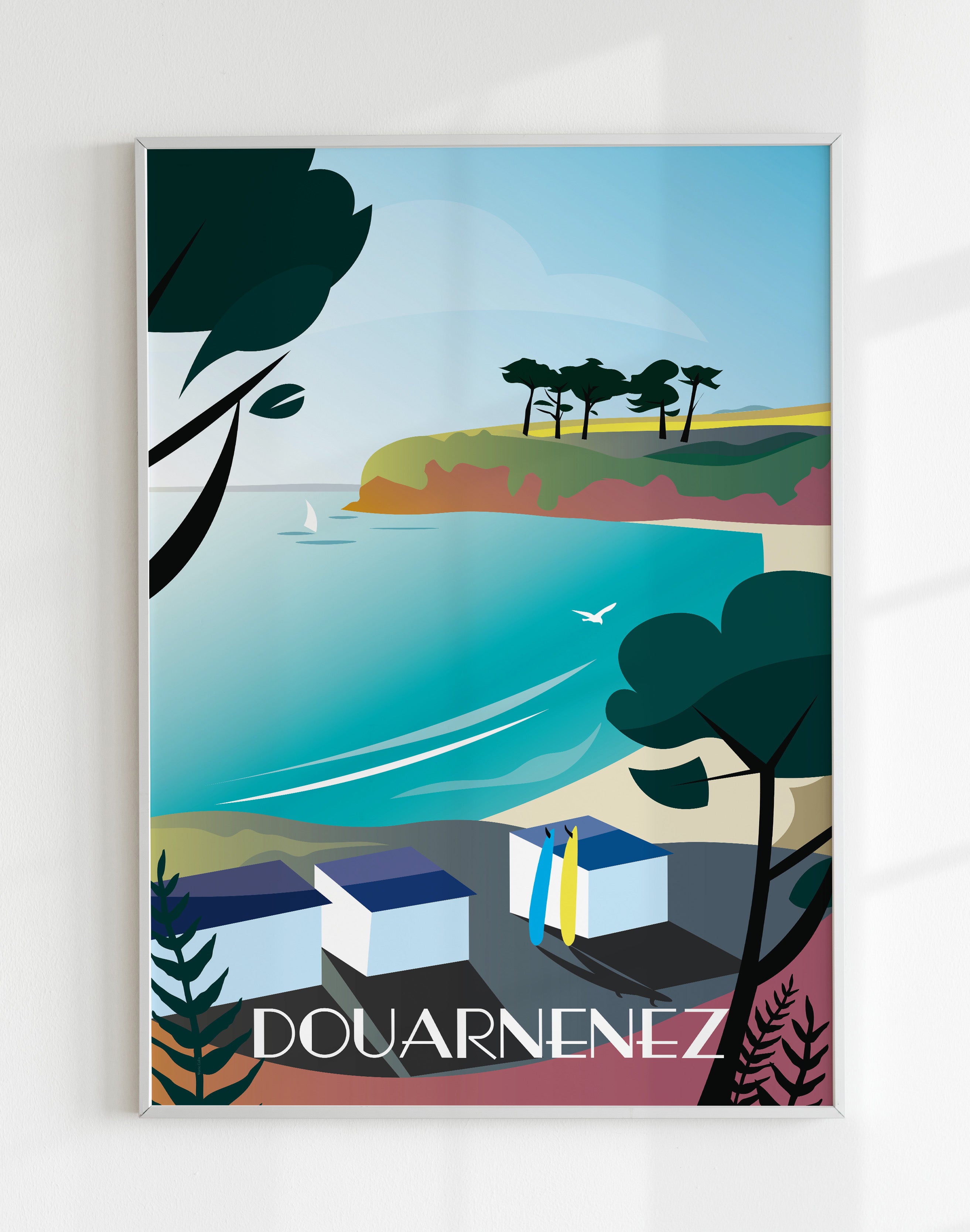 Affiche - La Plage du Ris, Douarnenez