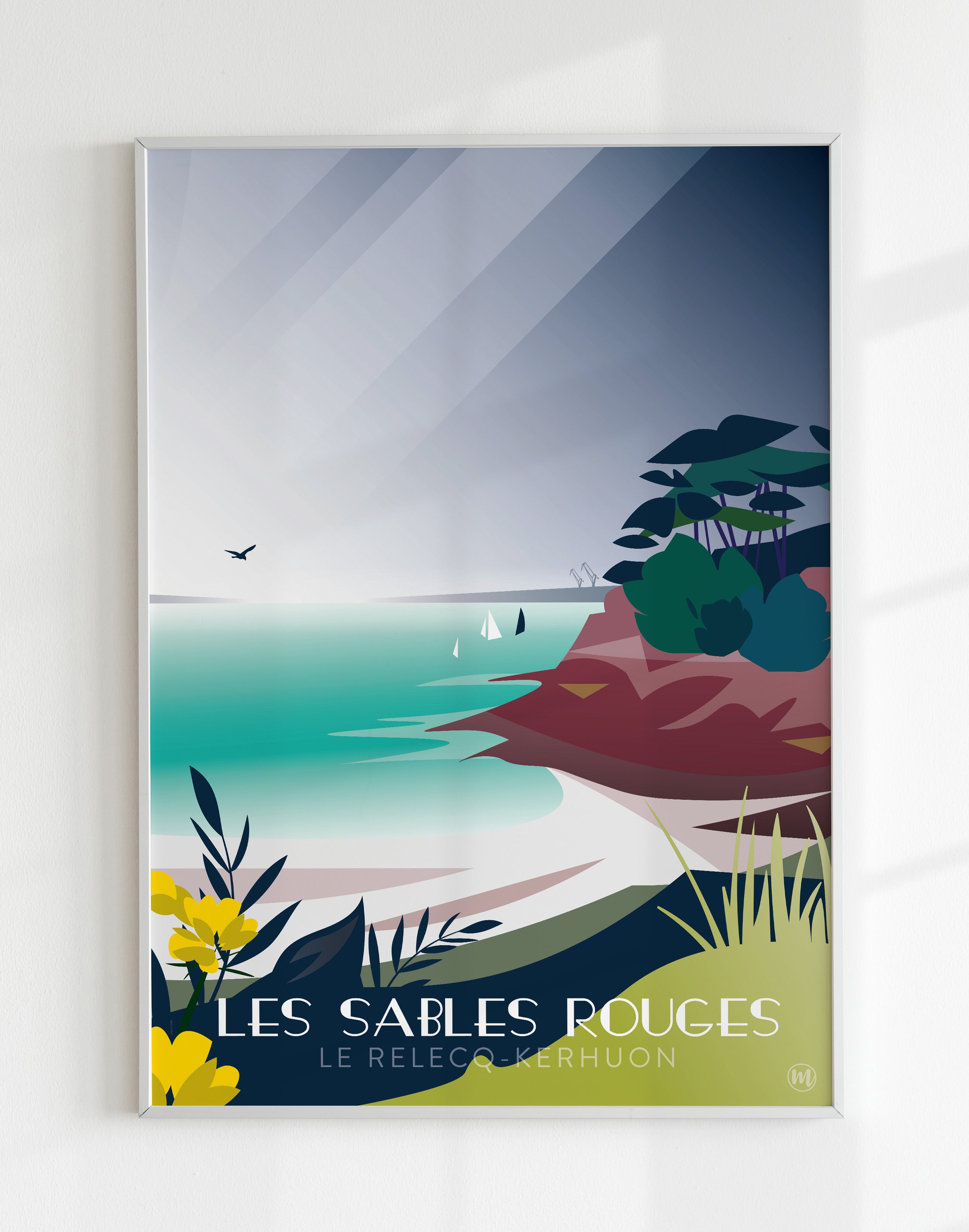 Affiche - Plage des sables rouges, Le Relecq-Kerhuon