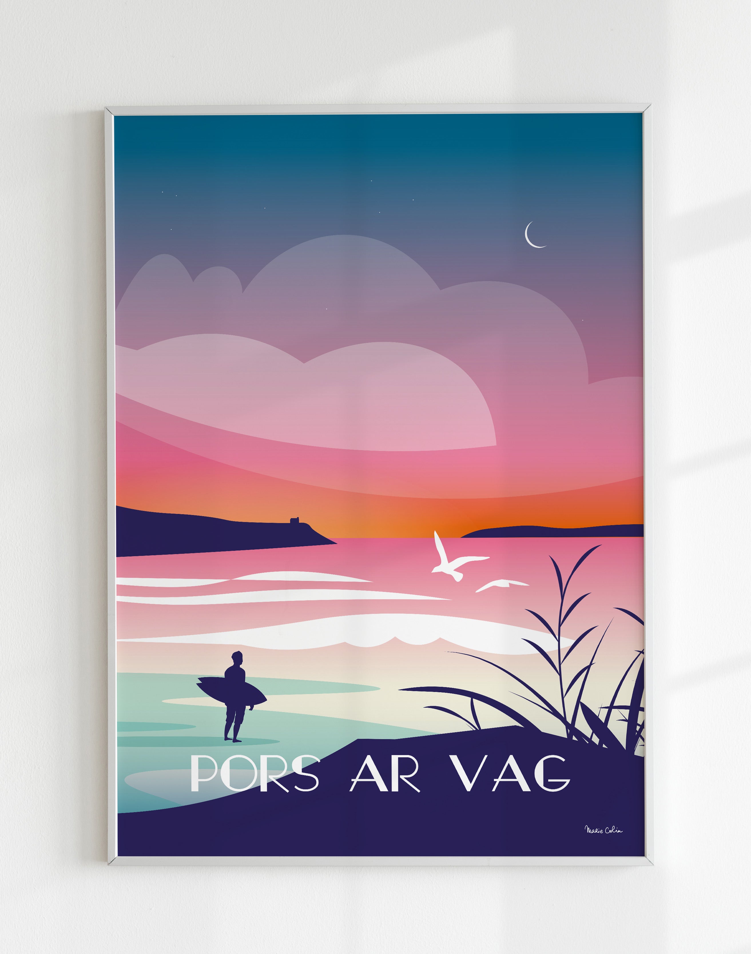 Affiche - Plage de Pors Ar Vag, Plomodiern